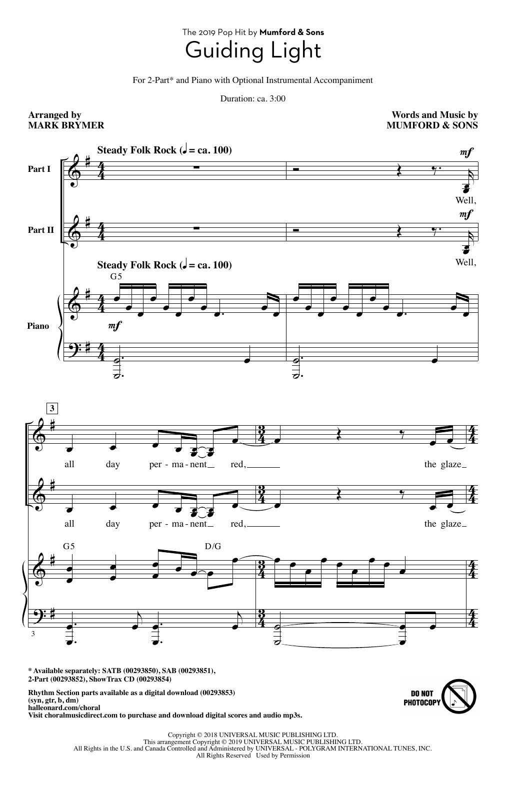 Product picture to: Guiding Light (arr. Mark Brymer)