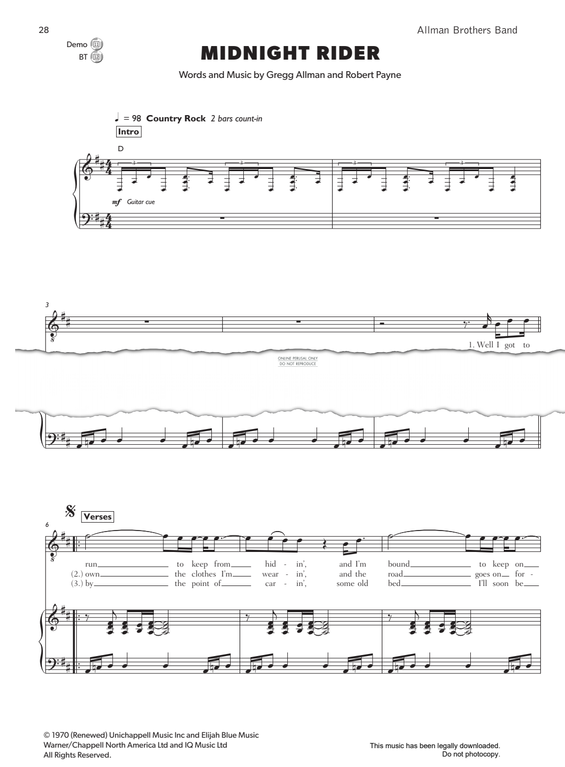 Product gallery: Page 1 of 1 Midnight Rider, The Allman Brothers