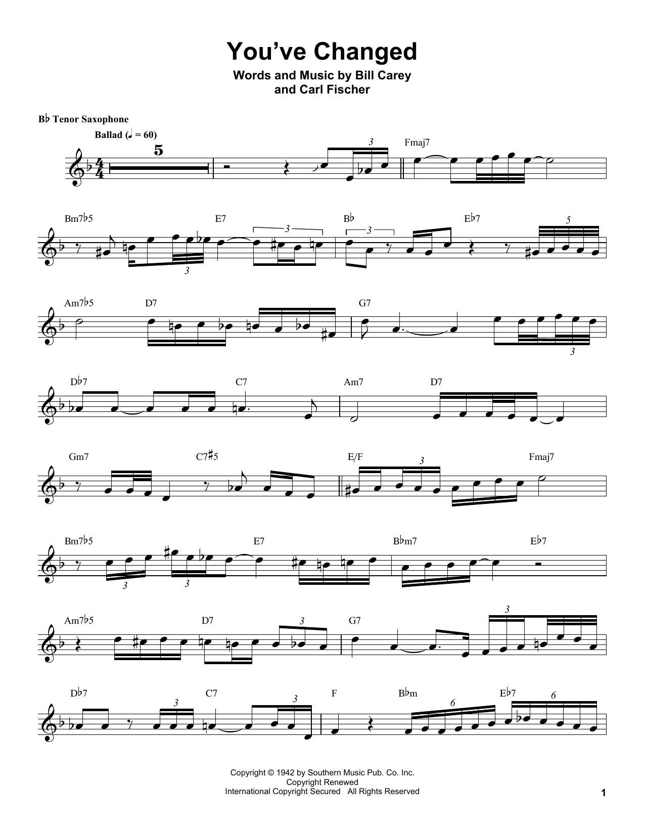 Product gallery: Page 1 of 1 You've Changed, Coleman Hawkins
