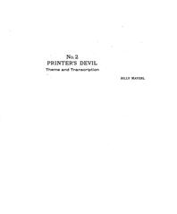 cover: Printer's Devil (from 'Three Syncopated Rambles'), Billy Mayerl