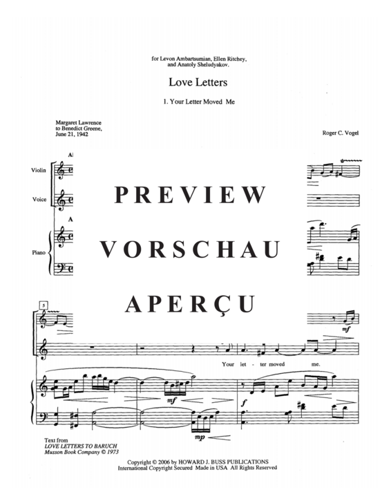 Product gallery: Page 7 of 21 Love Letters , , (soprano/tenor, violin & piano)