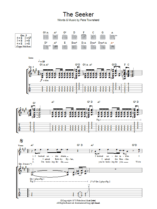 Produktgalerie: Seite 1 von 1 The Seeker, The Who, Gitarre