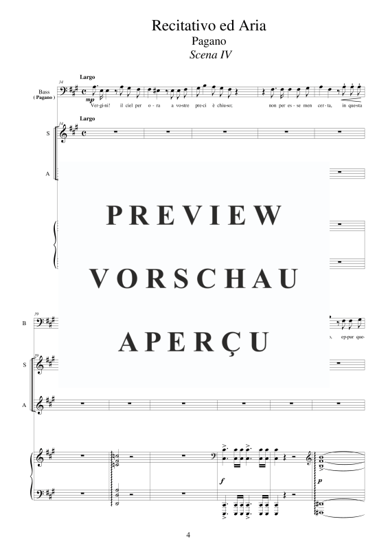 Produktgalerie: Seite 5 von 11 'Sciagurata hai tu creduto' Solo Bass - Choir SA, , Gemischter Chor SAB und Klavier