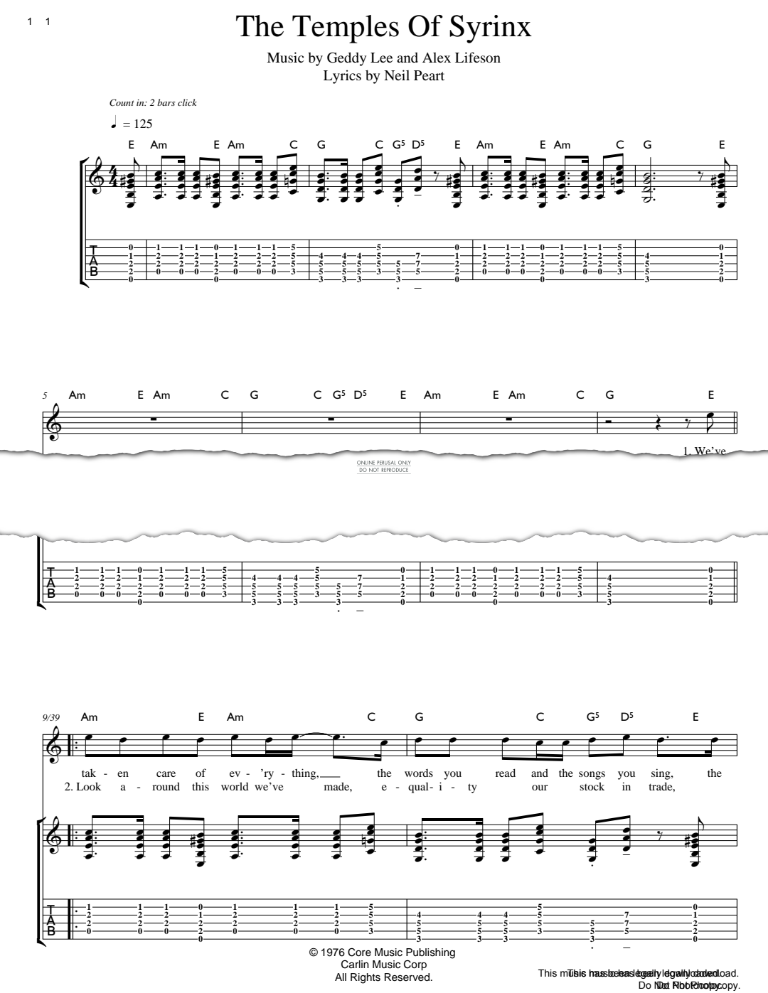 gallery: The Temples Of Syrinx, Rush, Gesang, Gitarre