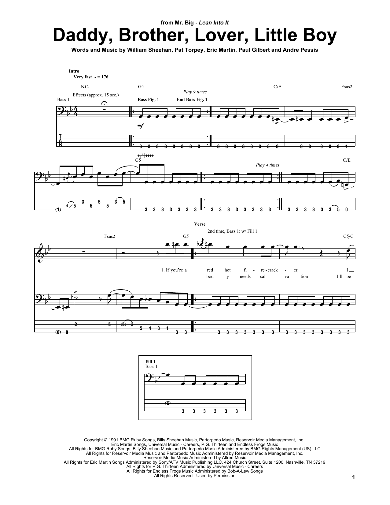 Produktgalerie: Seite 1 von 1 Daddy, Brother, Lover, Little Boy, Mr. Big, E-Bass