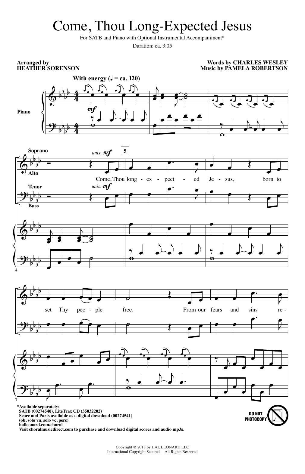 Produktbild zu: Come, Thou Long-Expected Jesus