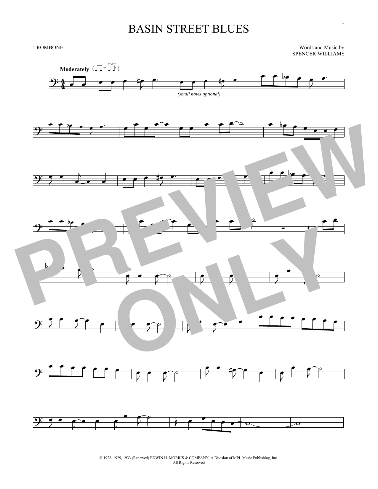 Product gallery: Page 1 of 1 Basin Street Blues, Spencer Williams