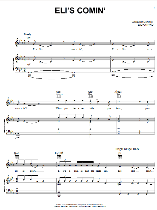 Produktgalerie: Seite 1 von 1 Eli's Comin', Three Dog Night, Gesang, Gitarre, Klavier