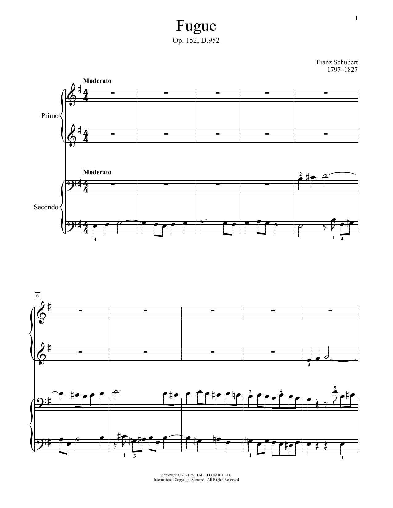 Product picture to: Fugue, Op. 152, D. 952