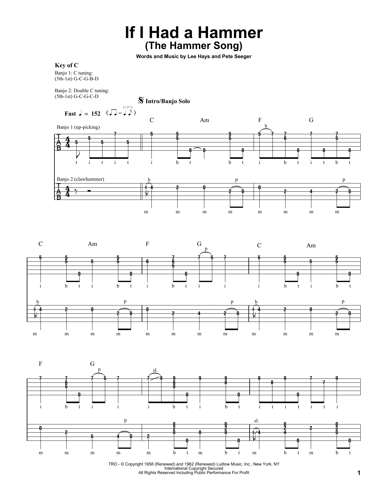 Produktgalerie: Seite 1 von 1 If I Had A Hammer (The Hammer Song), Pete Seeger, Banjo