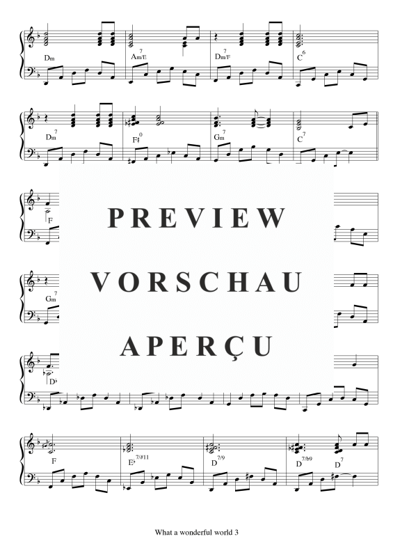 Product gallery: Page 4 of 5 What A Wonderful World, Armstrong, Louis, Piano Solo