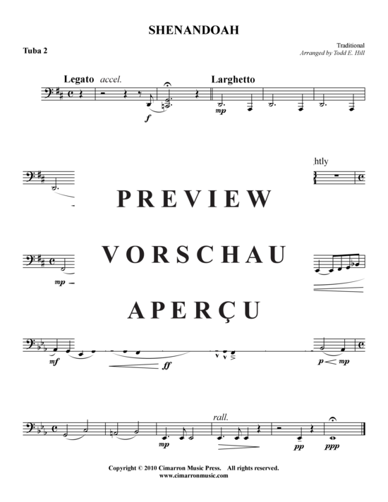 Product gallery: Page 8 of 8 Shenandoah , , (Tuba Quartet: 2x Baritone, 2xTuba)