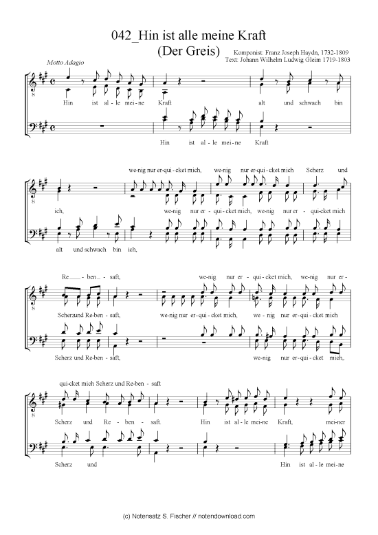 gallery: Hin ist alle meine Kraft (Der Greis) , , Männerchor