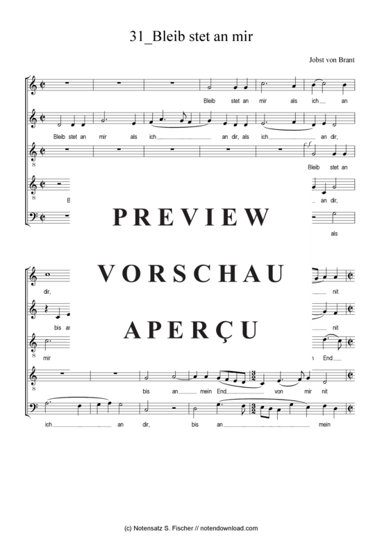 Produktgalerie: Seite 2 von 4 Bleib stet an mir , , (Gemischter Chor)