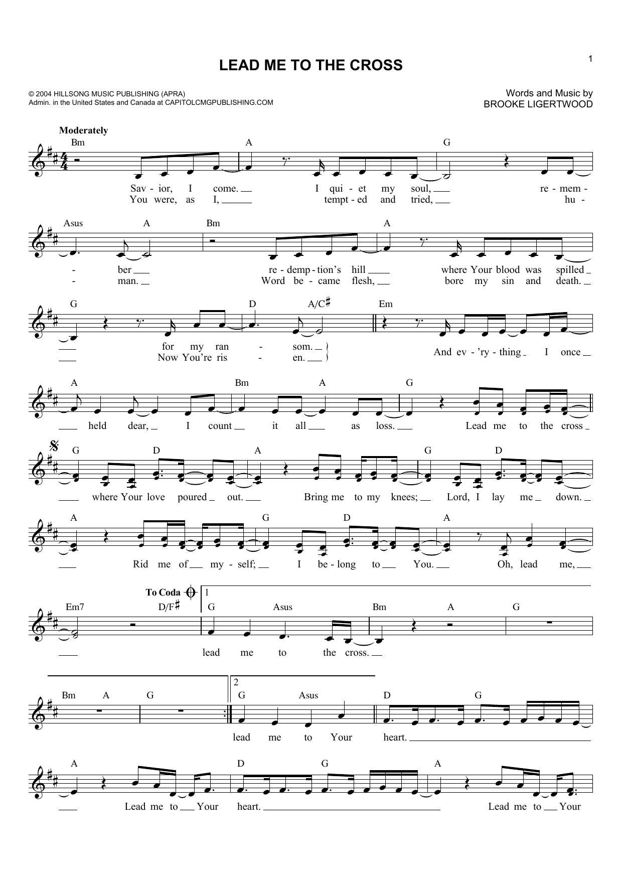 Produktbild zu: Lead Me To The Cross