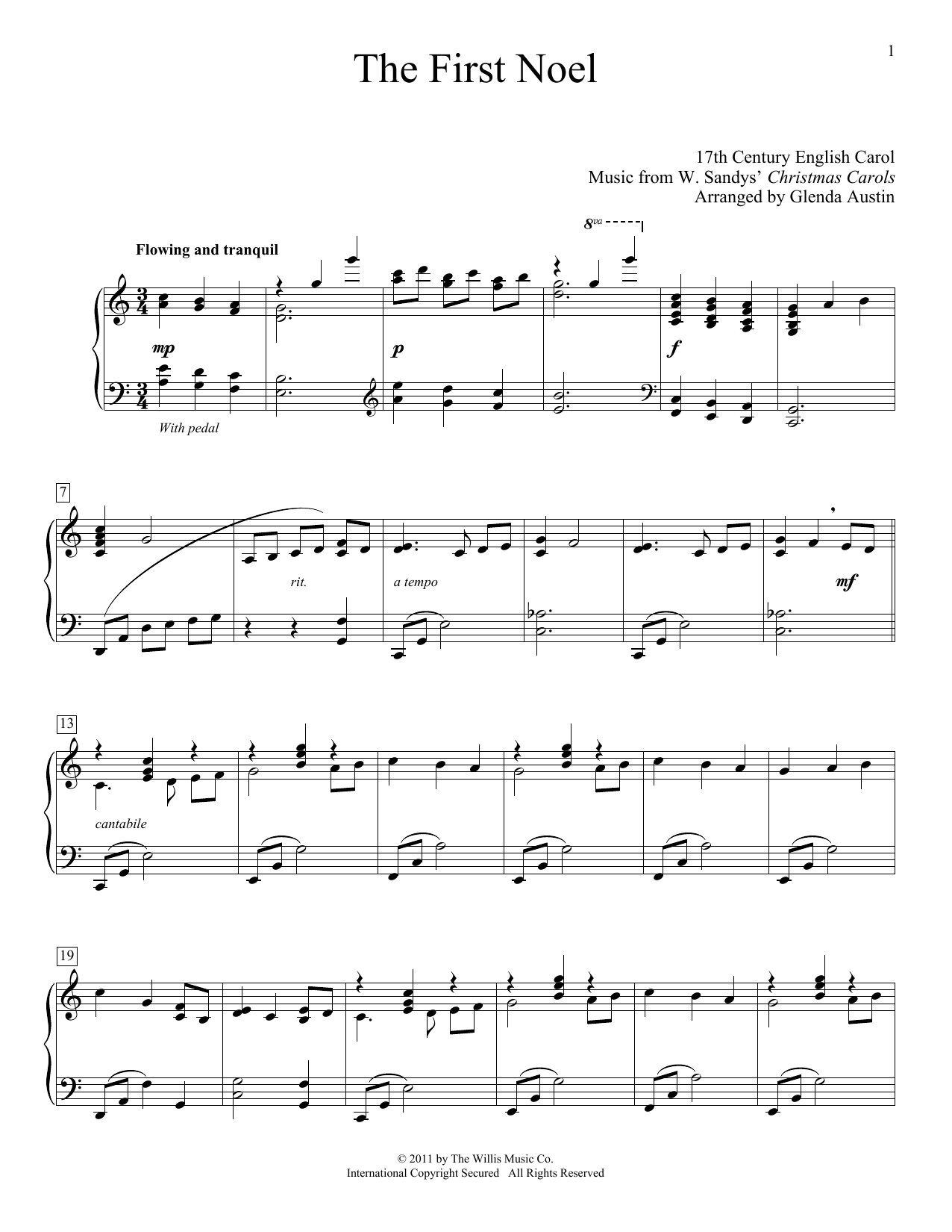 Product picture to: The First Noel (arr. Glenda Austin)