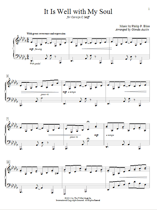 Product picture to:  It Is Well With My Soul - Philip P. Bliss