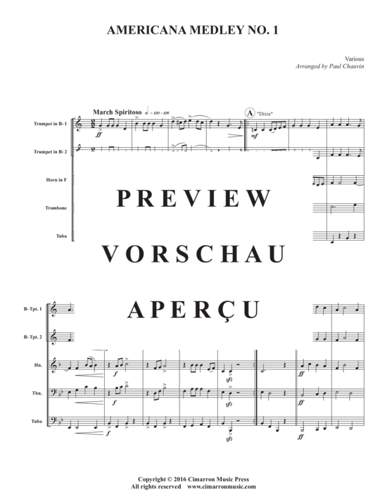 Produktgalerie: Seite 3 von 17 American Medley No. 1 , , (Blechbläserquintett)