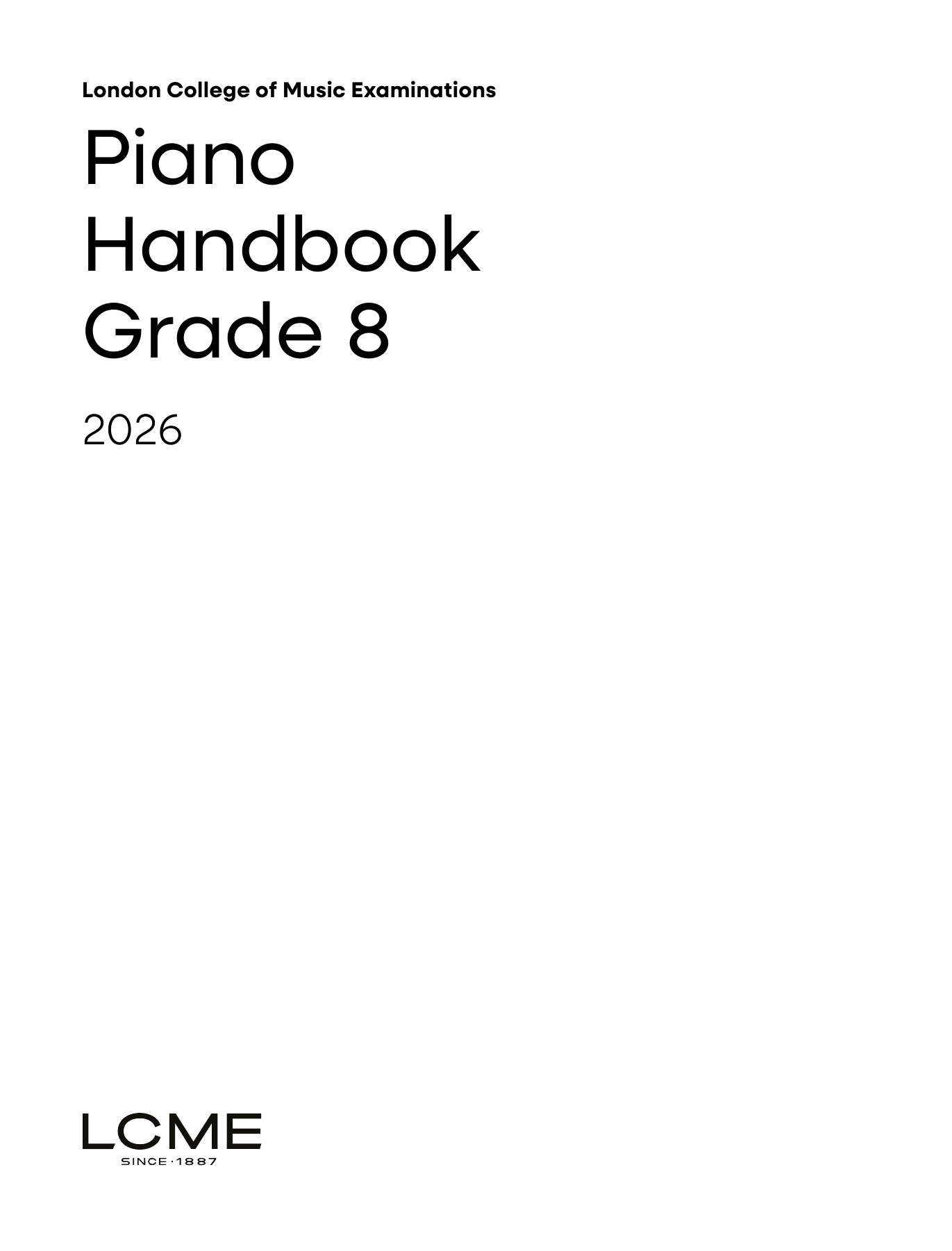 Produktbild zu: LCME Piano Handbook 2026: Grade 8
