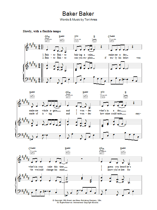 Produktgalerie: Seite 1 von 1 Baker Baker, Tori Amos, Gesang, Gitarre, Klavier