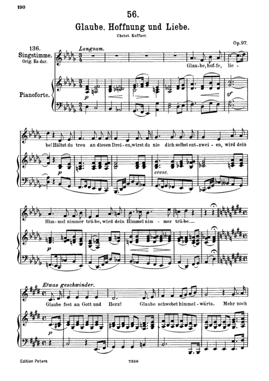 Product picture to: Glaube, Hoffnung und Liebe D.939Franz Schubert