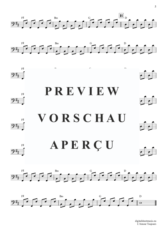 Produktgalerie: Seite 6 von 6 L'Amour Toujours, Gigi D'Agostino, E-Bass