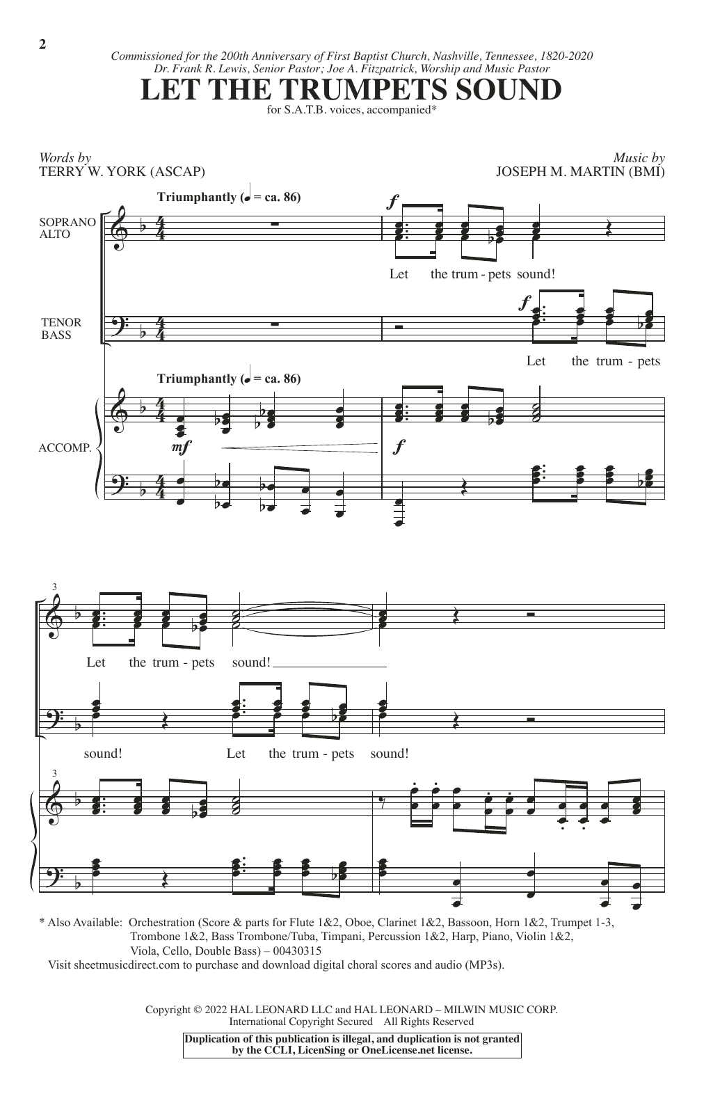 Produktbild zu: Let The Trumpets Sound