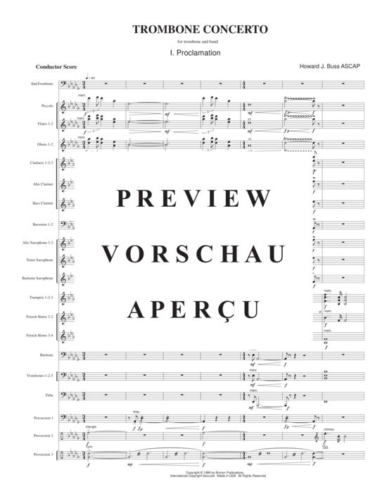 gallery: Trombone Concerto - Band Set (Posaune und Band) , , (Partitur und Stimmen)