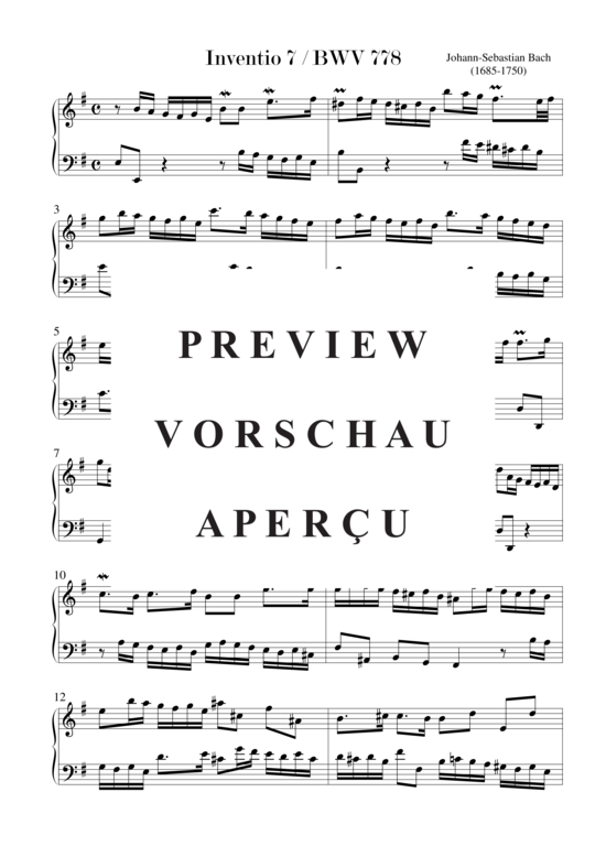 gallery: 15 zweistimmige Inventionen BWV 772-786 , , (Klavier/Cembalo/Orgel Solo)