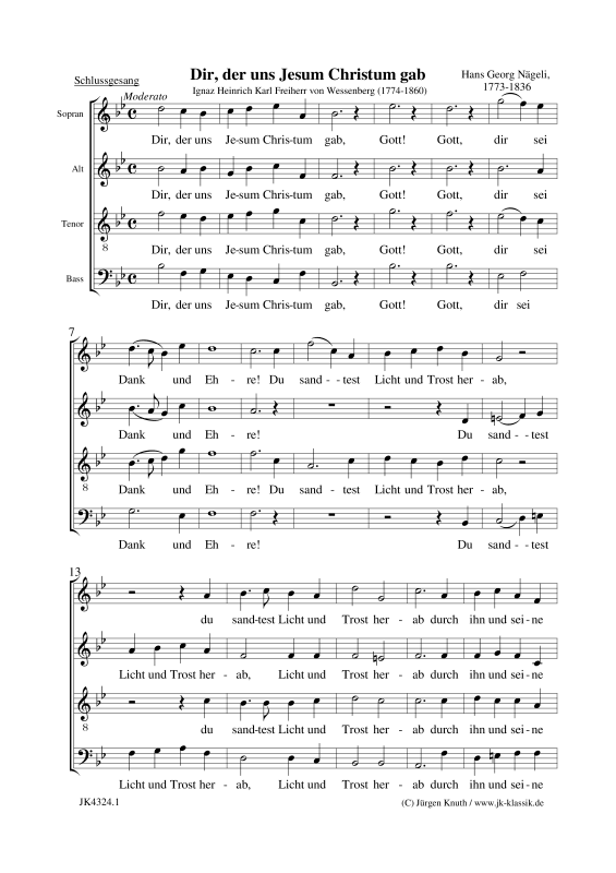 Produktgalerie: Seite 1 von 5 Dir, der uns Jesum Christum gab, , Gemischter Chor