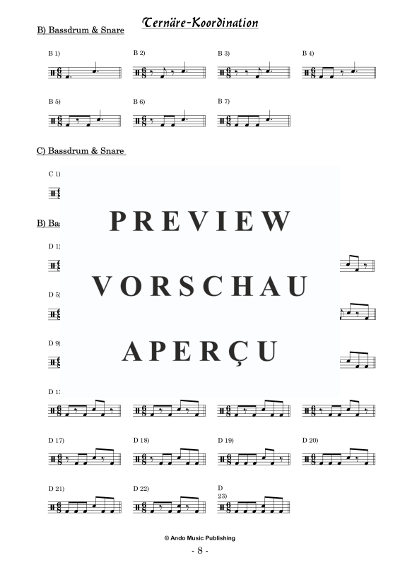 Produktgalerie: Seite 10 von 11 Groove-Koordination für Drumset Band 1, , Drum Set - Pop-Edition