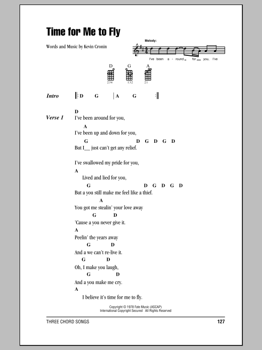 Product gallery: Page 1 of 1 Time For Me To Fly, REO Speedwagon