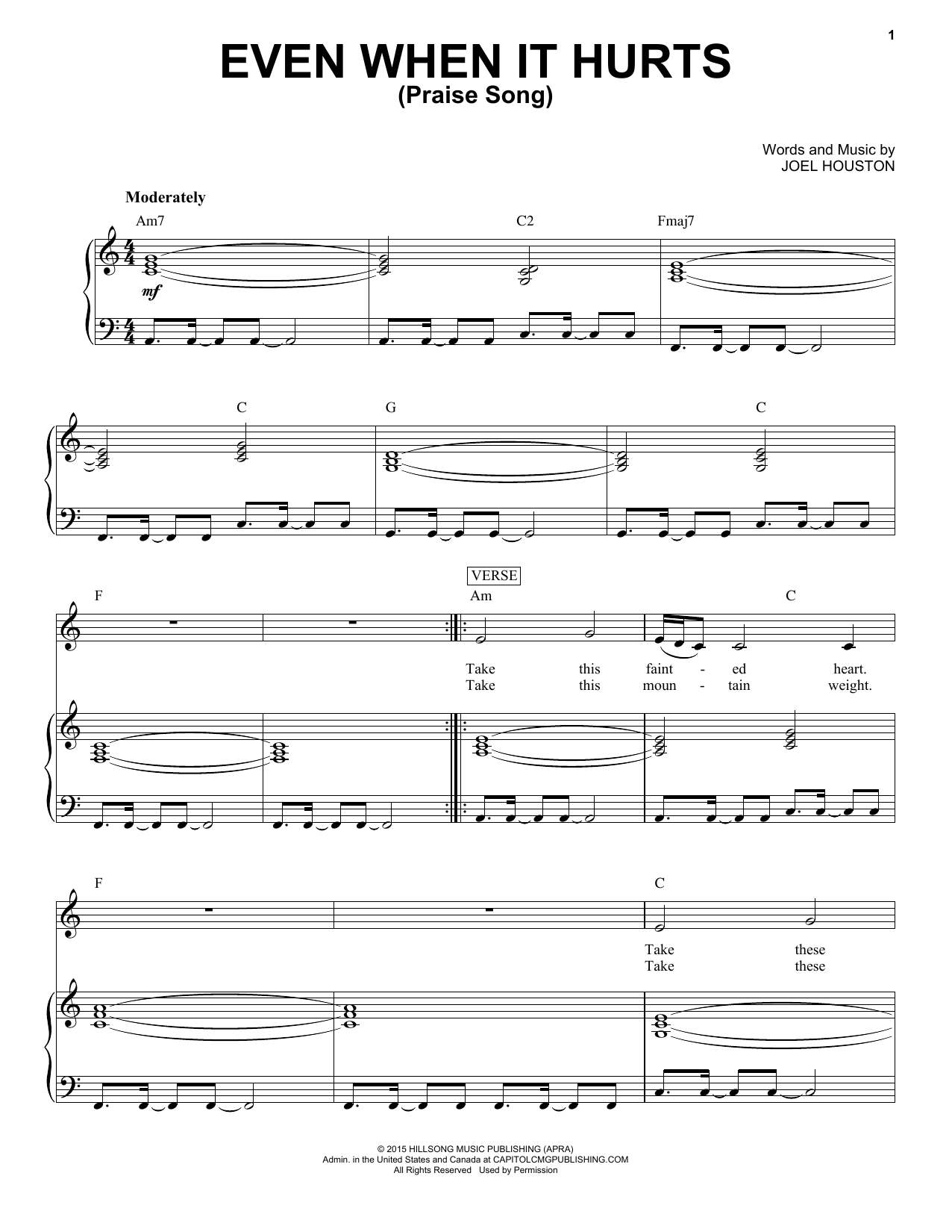 Produktbild zu: Even When It Hurts (Praise Song)
