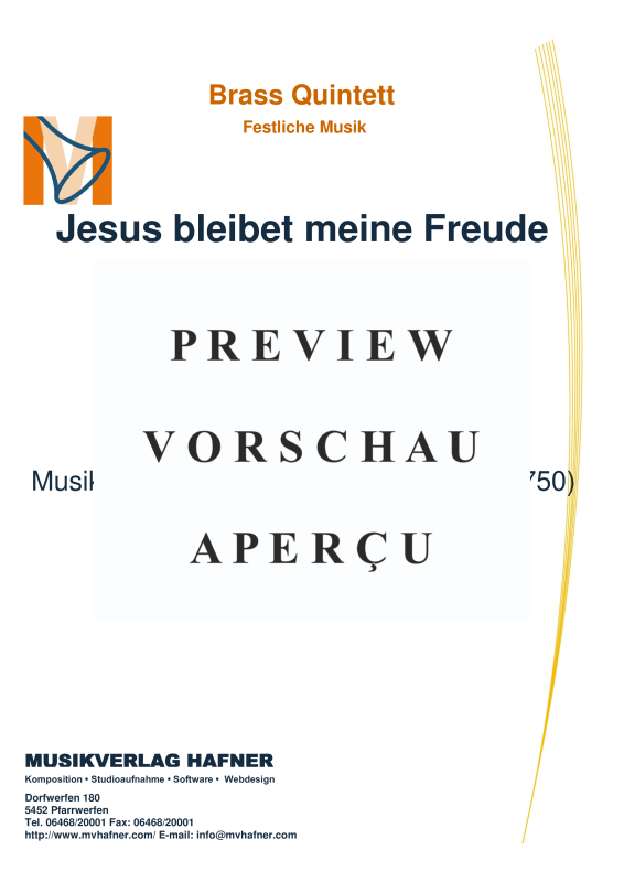 gallery: Jesus bleibet meine Freude, , (Blechbläser Quintett)