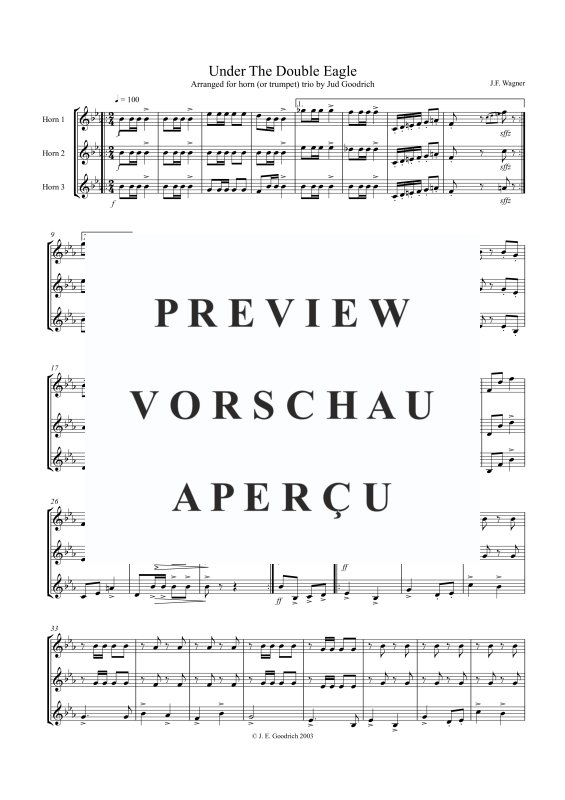 Produktgalerie: Seite 3 von 7 Unter dem Doppeladler, , Horn Trio