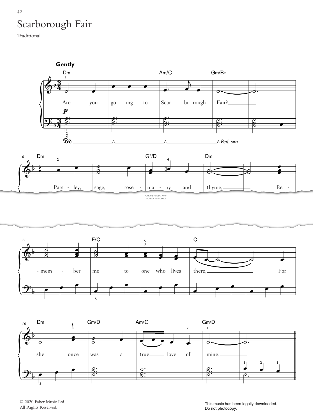 gallery: Scarborough Fair, Traditional, Gesang, Gitarre, Klavier