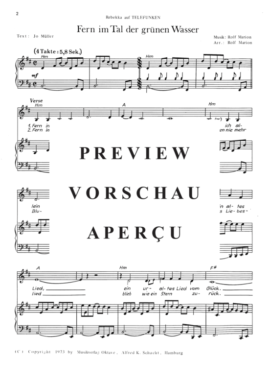Product gallery: Page 4 of 4 Fern Im Tal Der Grünen Wasser , Rebekka, Piano and Voice