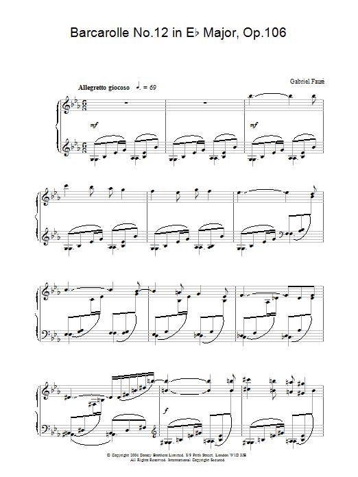 Produktbild zu: Barcarolle No.12 in Eb Major, Op.106