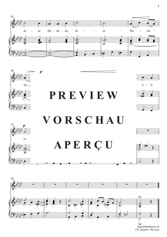gallery: Pie Jesu , , (mittel C´ - Es´)