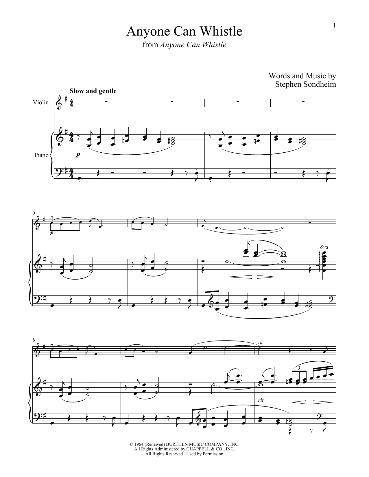 Product gallery: Page 1 of 1 Anyone Can Whistle (from Anyone Can Whistle), Stephen Sondheim