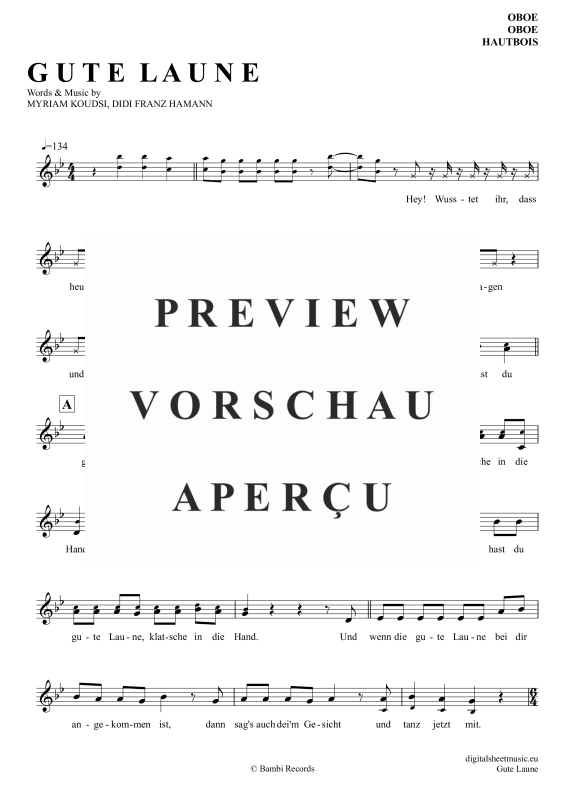 Produktgalerie: Seite 2 von 4 Gute Laune, GroßstadtEngel , Oboe