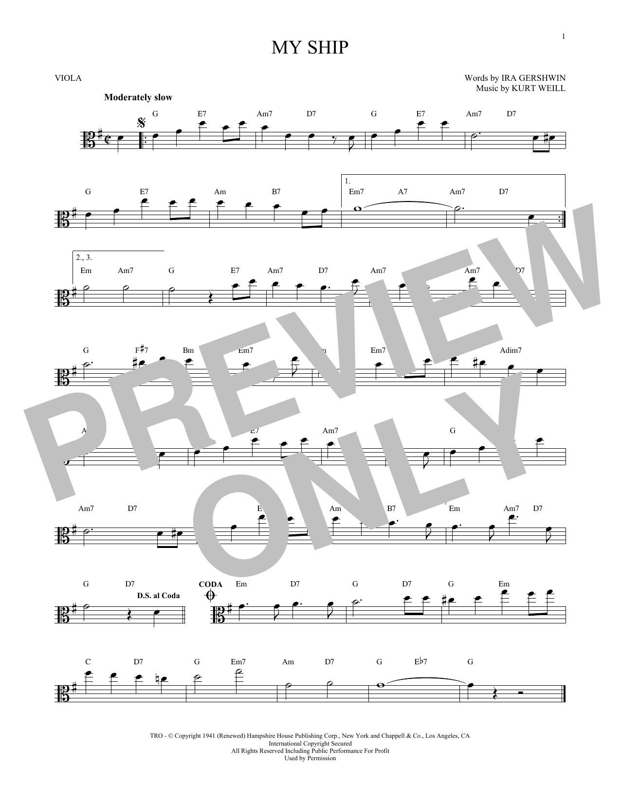 Product gallery: Page 1 of 1 My Ship, Kurt Weill