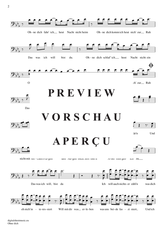 gallery: Ohne dich , Münchener Freiheit, (Violon-Cello)