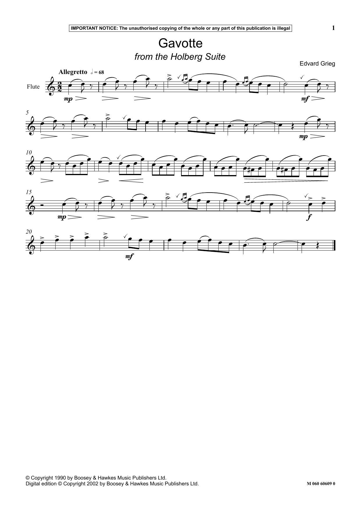 Produktbild zu: Gavotte (from The Holberg Suite)