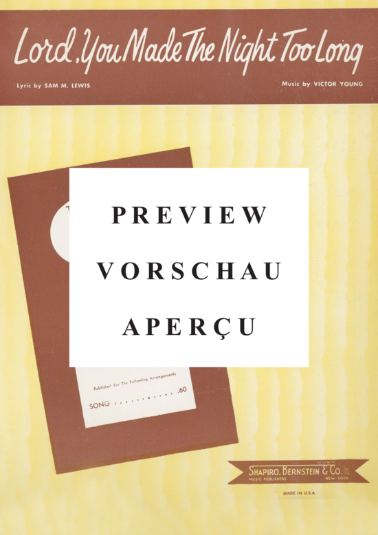 Produktgalerie: Seite 2 von 8 Lord You Made The Night Too Long , Crosby, Bing  , Klavier und Gesang