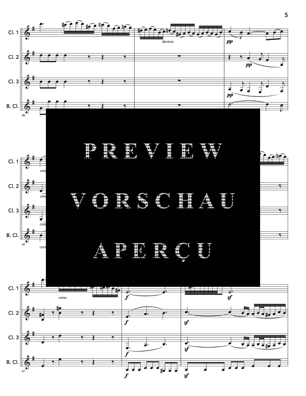 Product gallery: Page 9 of 11 String Quartet No. 1, Mvts. 2 and 3, , (Clarinet Quartet)
