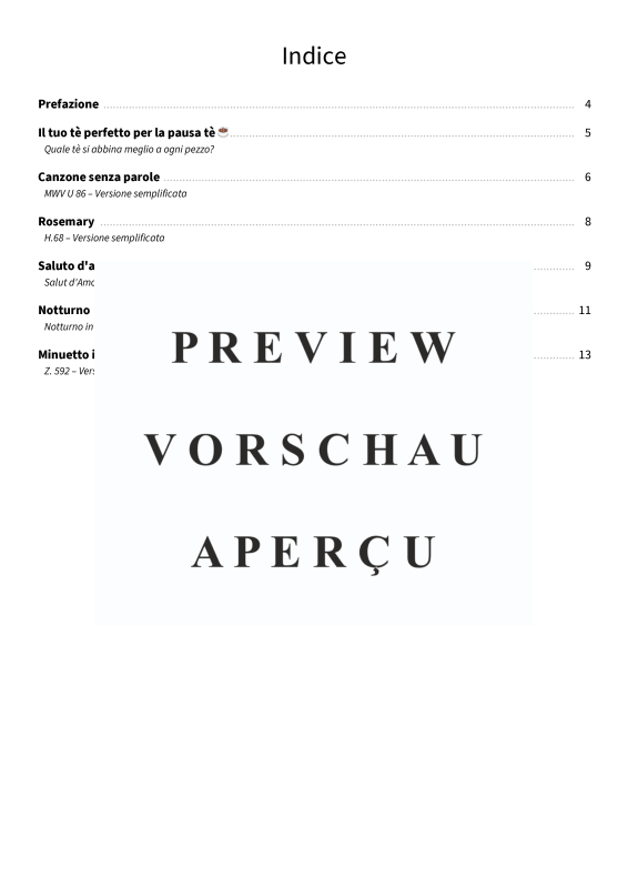 Produktgalerie: Seite 5 von 11 Pausa tè al pianoforte - Pezzi rilassanti semplificati per brevi pause, , Klavier Solo