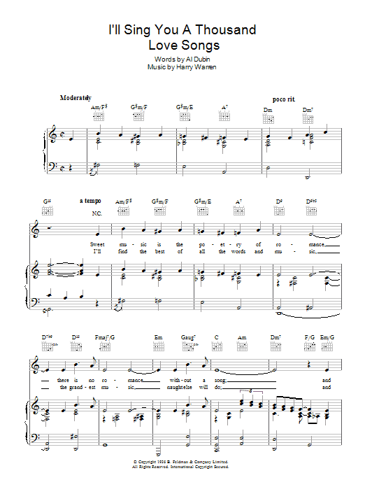 Produktbild zu: I'll Sing You A Thousand Love Songs