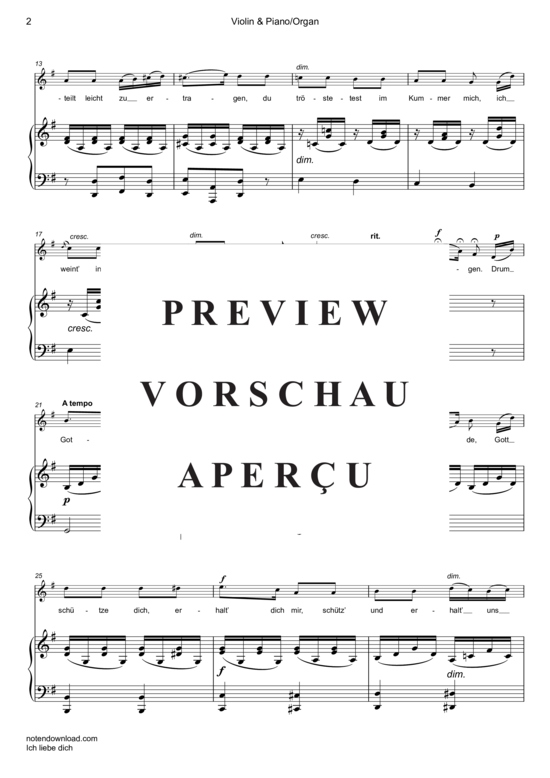 gallery: Ich liebe dich , , (Violine + Klavier/Orgel)