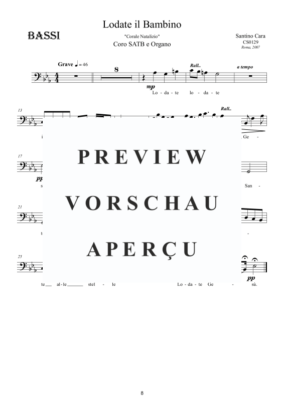 Produktgalerie: Seite 9 von 9 Lodate il Bambino - Canto di Natale, , Gemischter Chor und Orgel